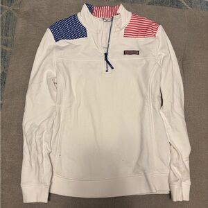 Vineyard Vines White American Flag Shep Shirt
